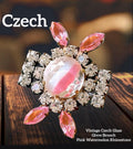 Czech glassヴィンテージ ブローチC1