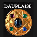 DAUPLAISE マルチカラーガラス　ヴィンテージブローチL36