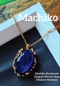 Machiko ドラゴンブレスガラスネックレス　ハンドメイドF84
