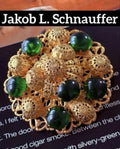 SOLD　OUT  希少！Jakob L. Schnauffer ガラスヴィンテージブローチH52