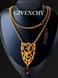 希少！GIVENCHY 大ぶり アラベスクモチーフ ヴィンテージネックレスL30