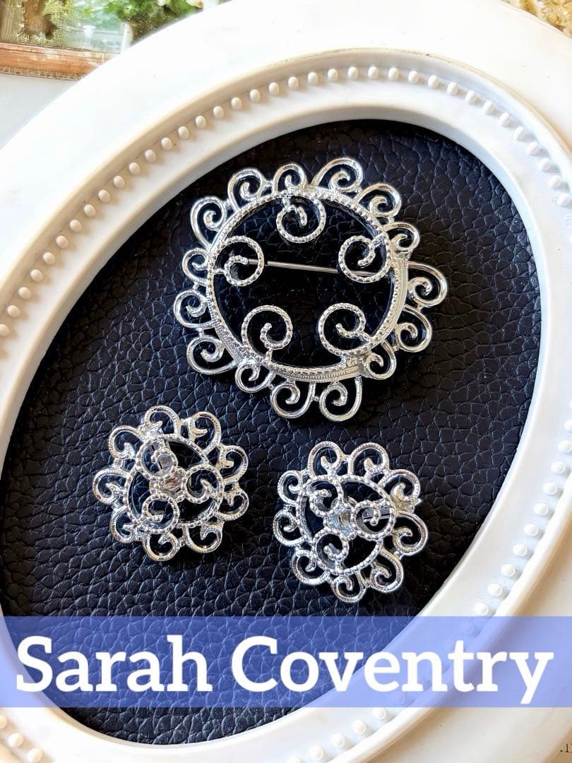 Sarah Coventry ブローチ＆イヤリングセットF24
