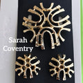 Sarah Coventry ヴィンテージブローチ＆イヤリング2点セットR395