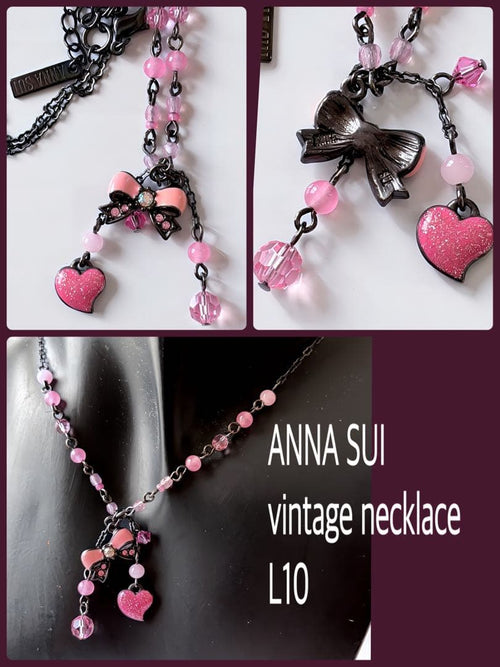 ANNA SUI アナスイ リボン ハート ネックレスL10