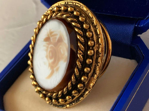 1950年代 イギリス製 天然石 ヴィンテージ スカーフクリップ 4212