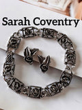 SarahCoventry薔薇ヴィンテージブレスレット＆イヤリングセットF199