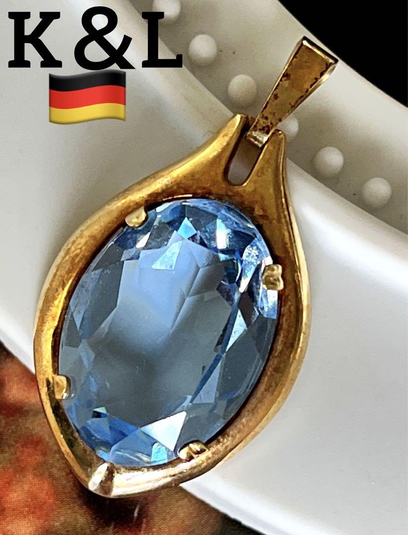 K＆L Germany製ガラス ヴィンテージ ネックレストップ7582