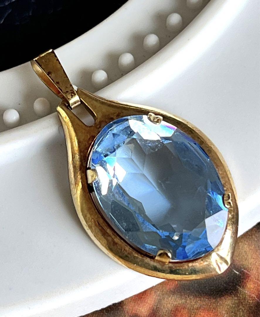 K＆L Germany製ガラス ヴィンテージ ネックレストップ7582