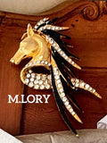 希少！Italy製 M.LORY 大ぶりヴィンテージブローチ B38