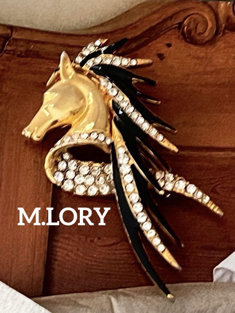 希少！Italy製 M.LORY 大ぶりヴィンテージブローチ B38