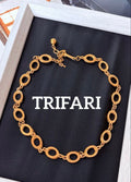TRIFARI オーバルリンク ヴィンテージネックレスF182