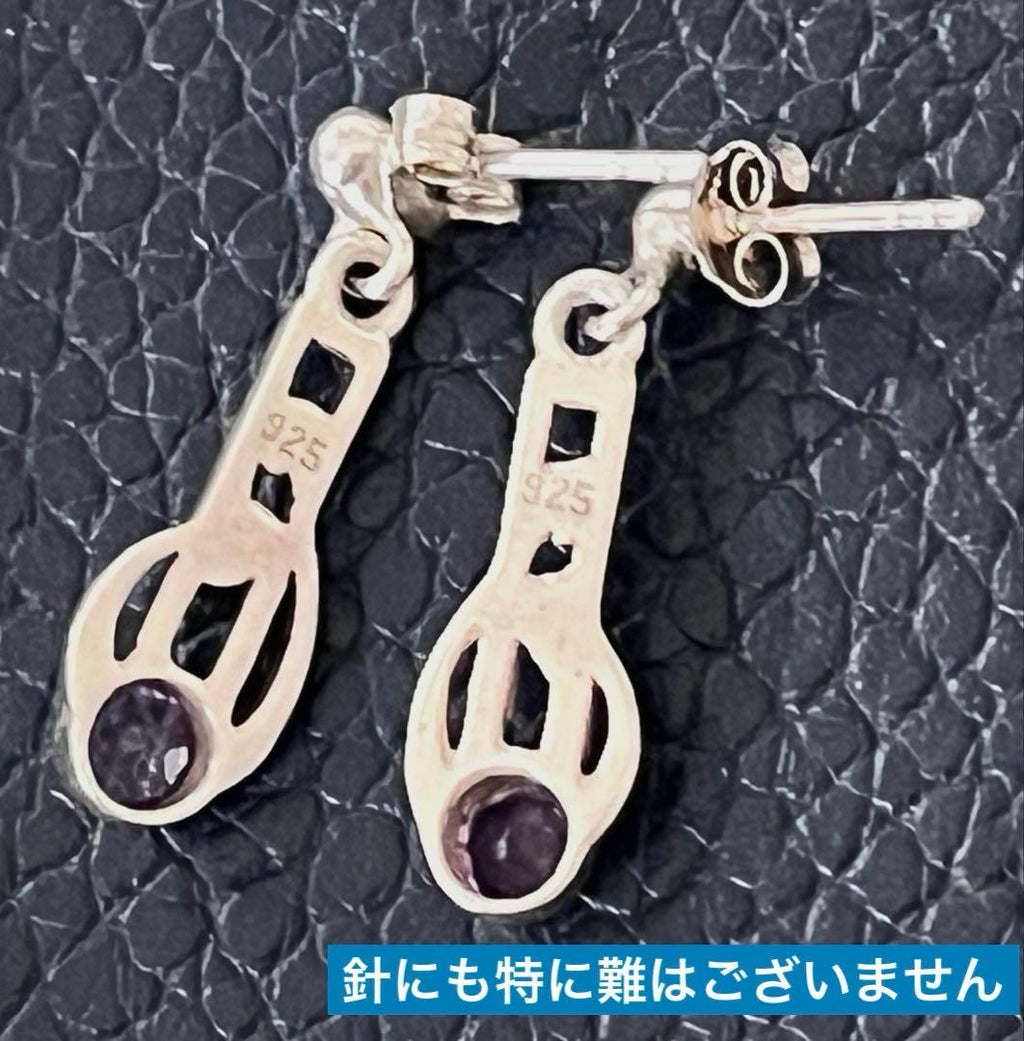 イギリス925刻印ヴィンテージ ピアスA83