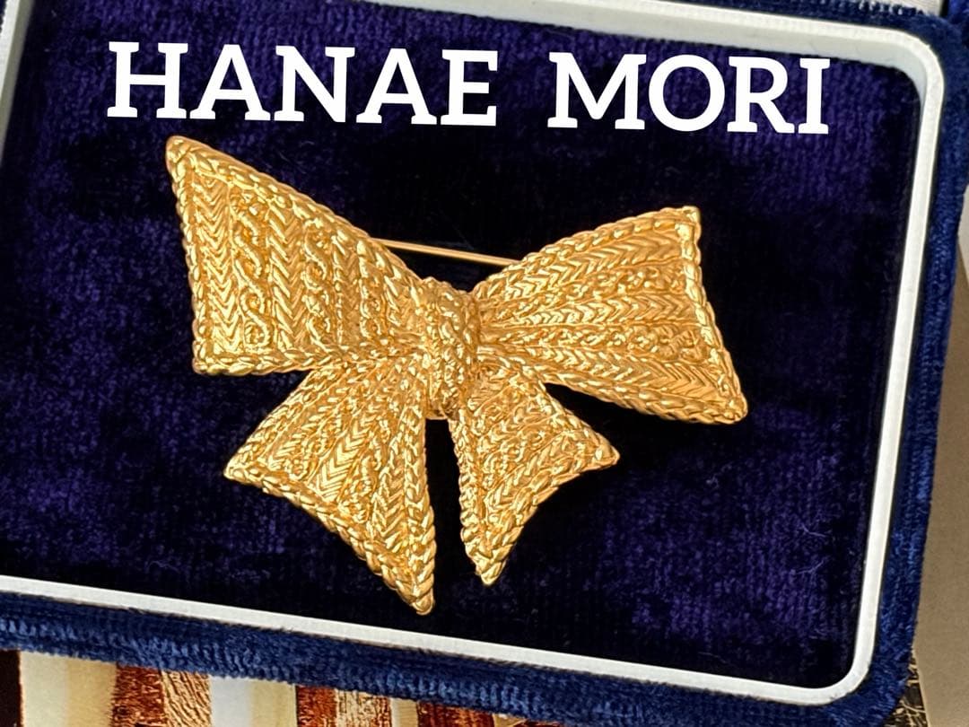 HANAE MORI リボンヴィンテージブローチH25