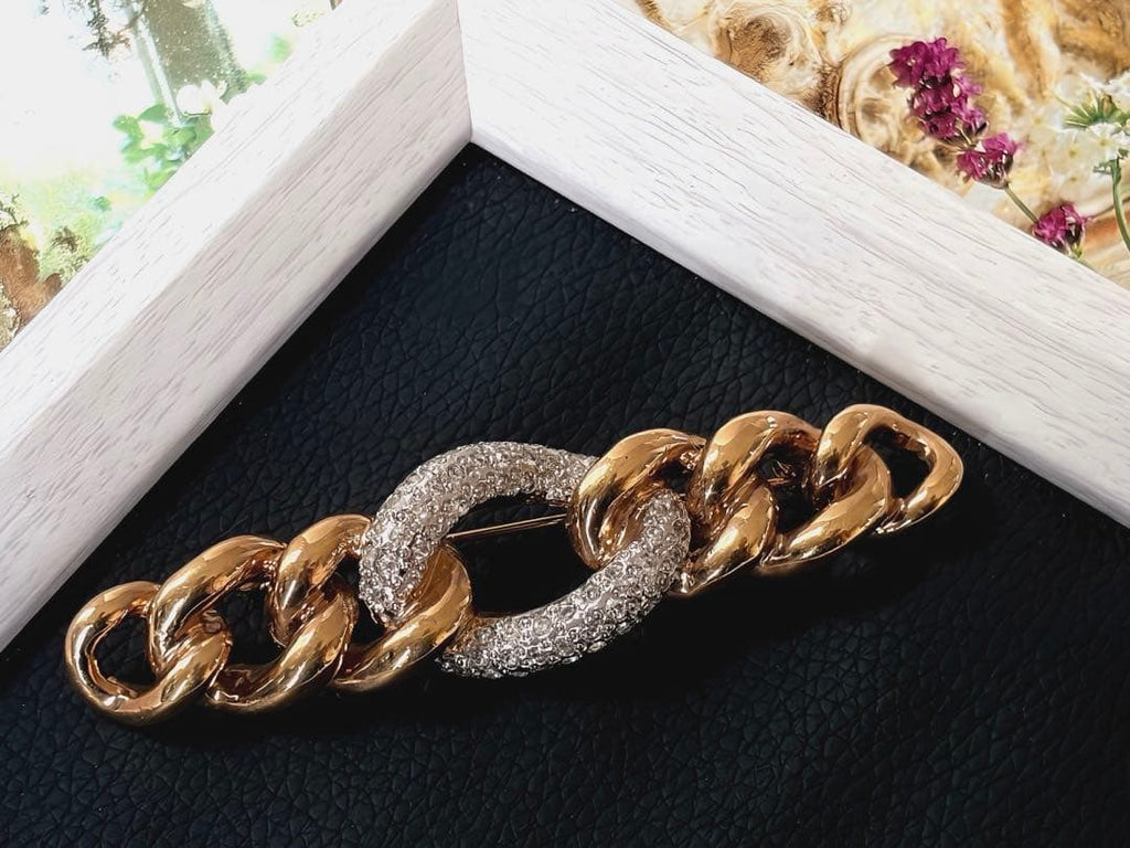 希少！Vogue Bijoux 大ぶり ヴィンテージブローチF194