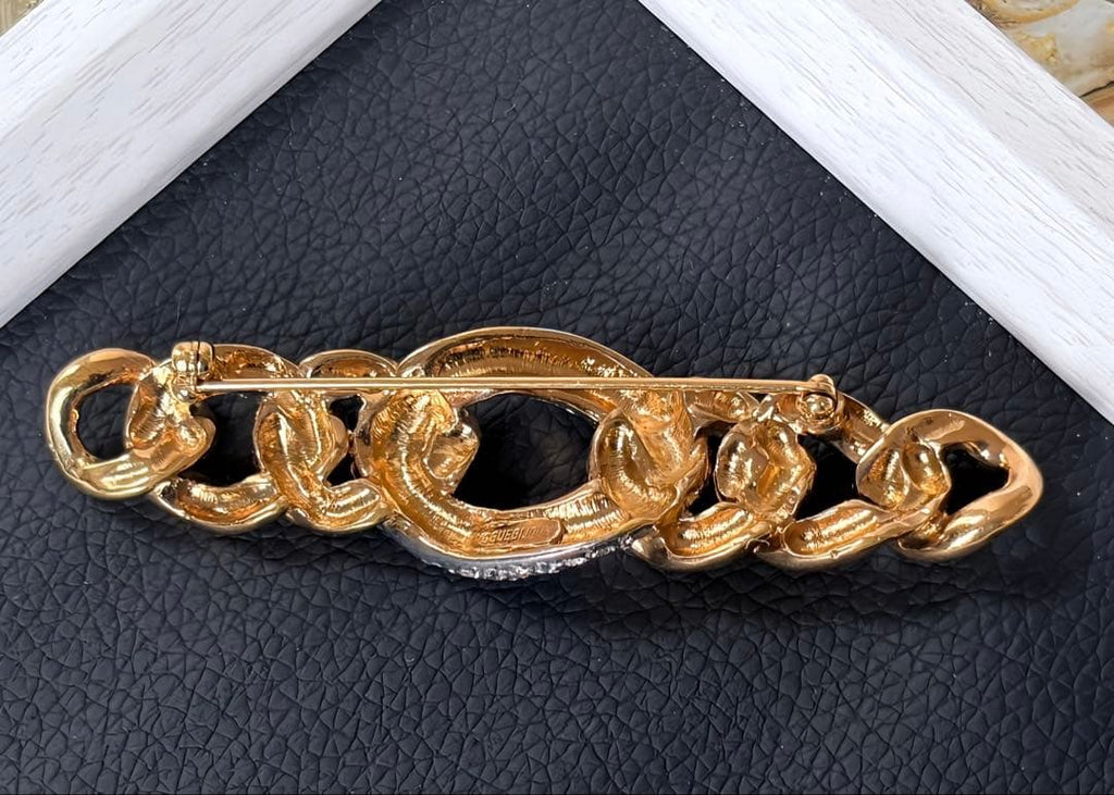 希少！Vogue Bijoux 大ぶり ヴィンテージブローチF194