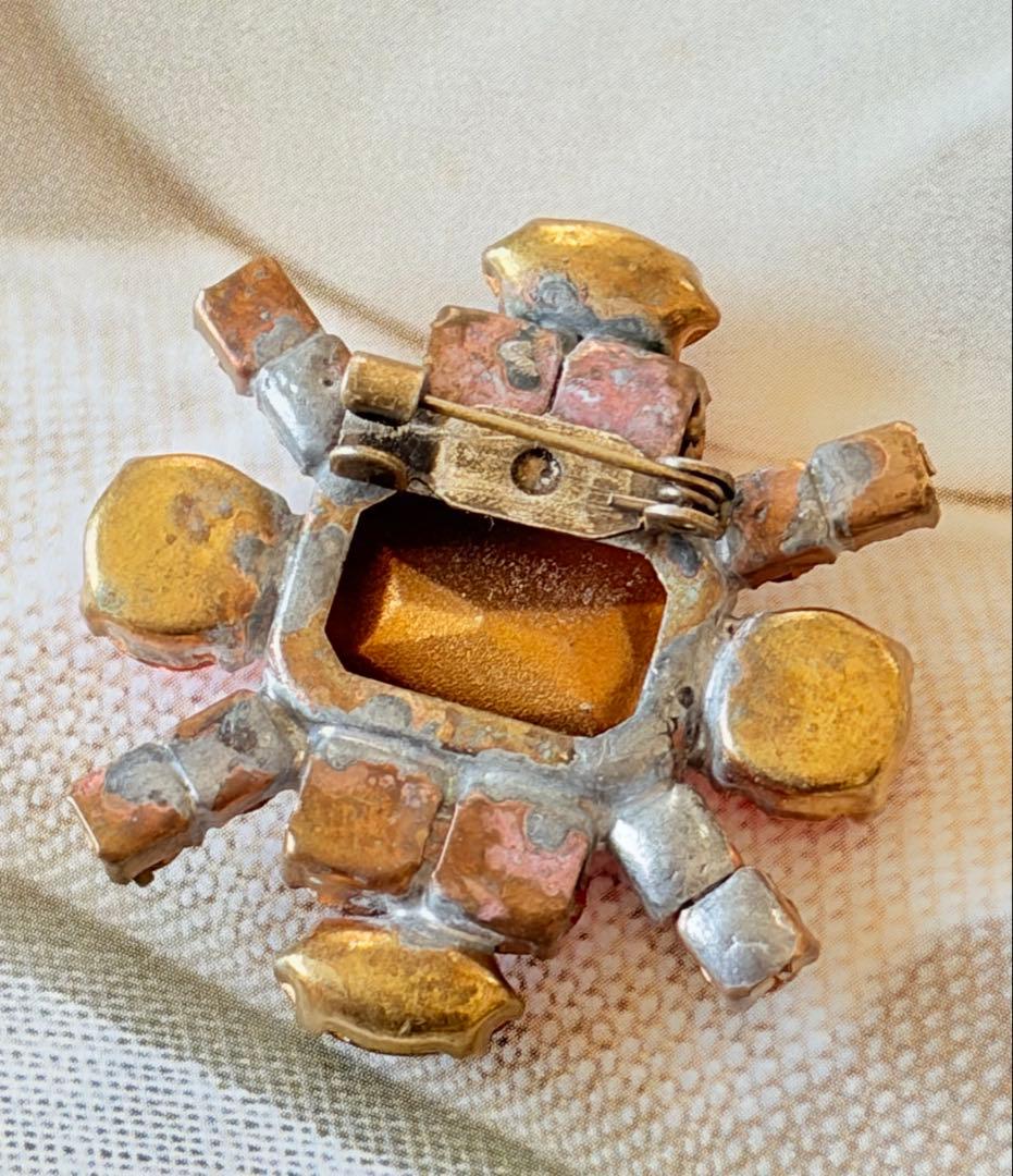 Czech glass ヴィンテージ ブローチC2