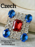 Czech glass ヴィンテージ ブローチC6