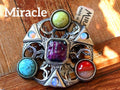 Miracle オパールガラスヴィンテージブローチタグ付 F78