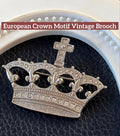 大ぶり ヨーロッパ CROWN ヴィンテージブローチM995
