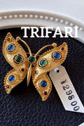希少！TRIFARI バタフライ ヴィンテージブローチタグ付F31 Trifari