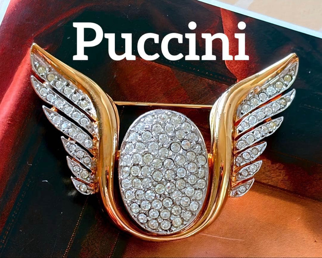 Puccini 大ぶりヴィンテージブローチF64
