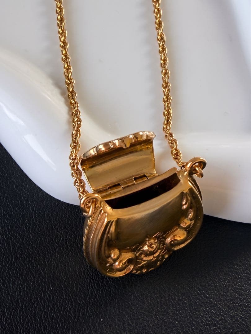 1928 Jewelry バッグモチーフヴィンテージネックレス ダグ付R21
