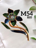 M54刻印エナメルヴィンテージブローチ H23