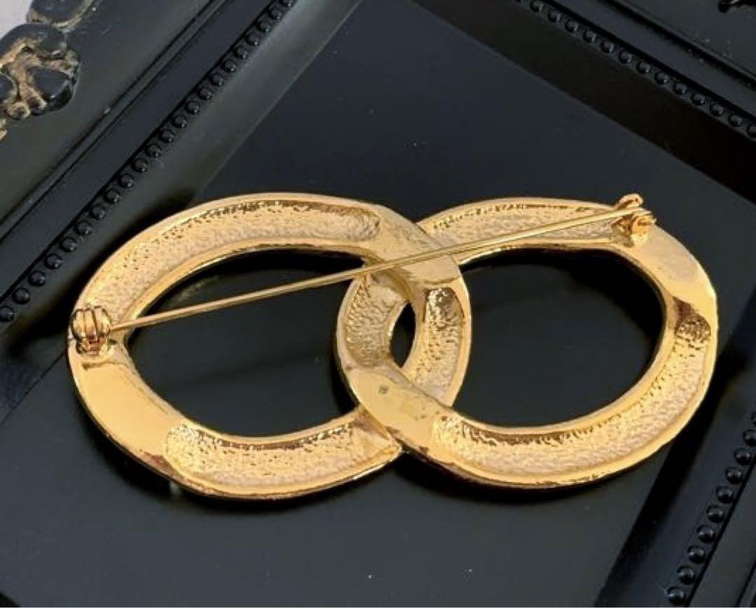 特大 YUKIKO.HANAI ヴィンテージ ブローチ 4528