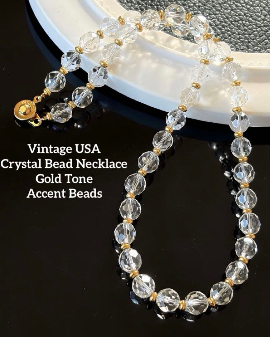 USA Crystal ヴィンテージネックレスH14