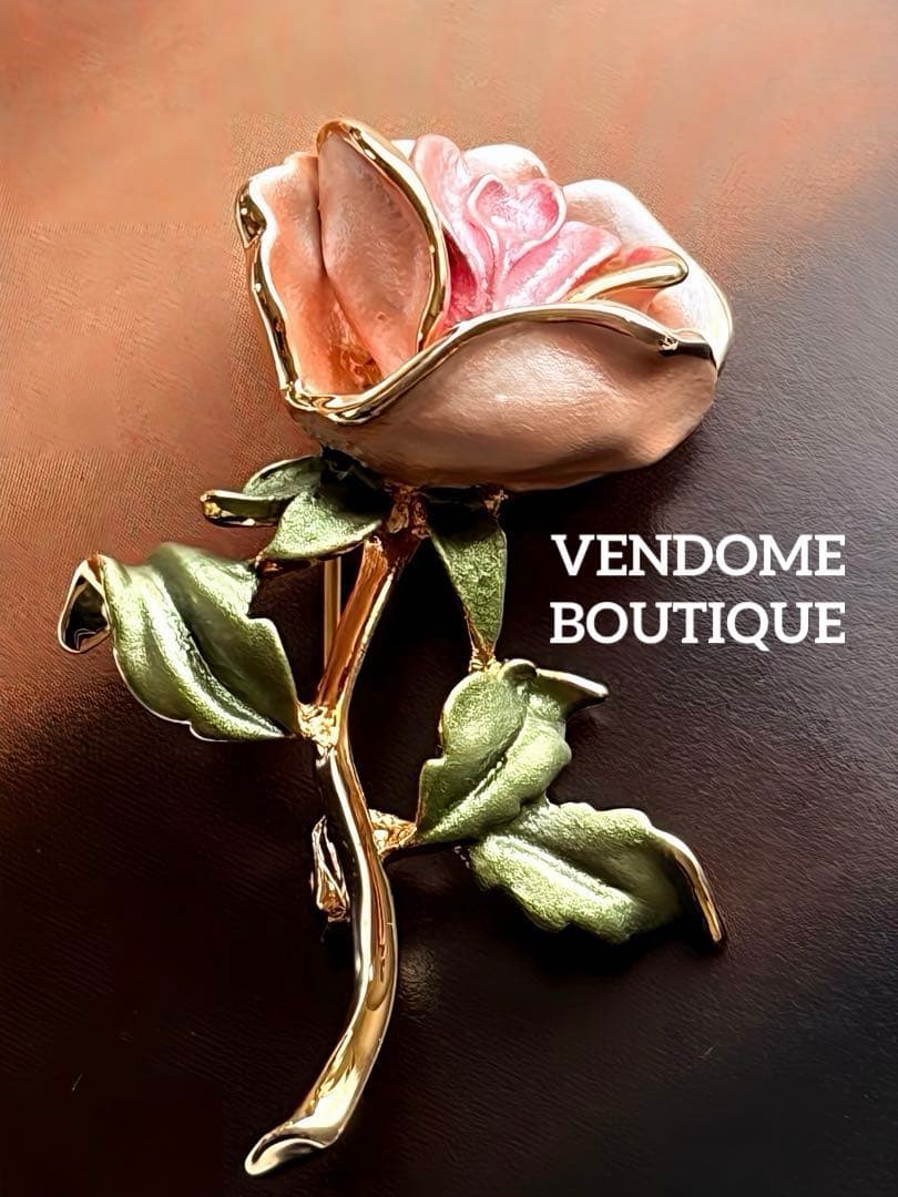VENDOME BOUTIQUE フラワーモチーフヴィンテージブローチF28