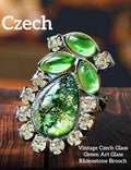 Czech glassヴィンテージ ブローチC3