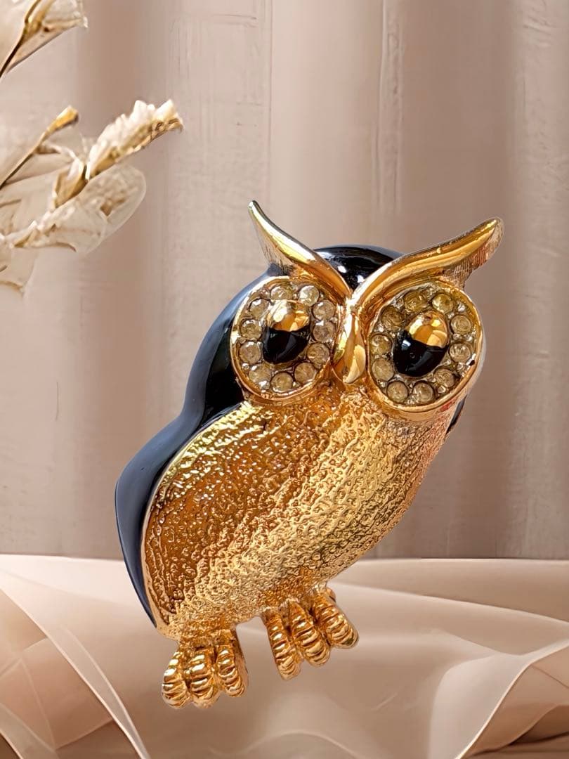 Sphinx フクロウモチーフ　ヴィンテージブローチ F83