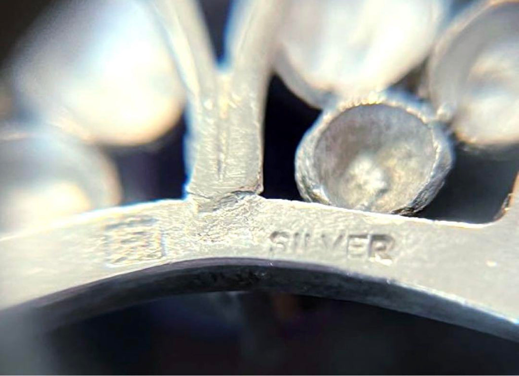 silver 天然石ヴィンテージネックレストップA20