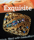 Exquisite アイリスガラス ヴィンテージブローチF208