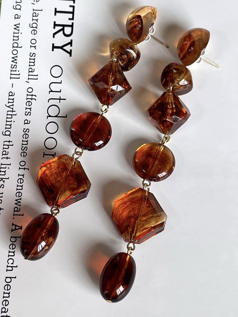 希少アメリカ製12cm！ヴィンテージ ルーサイトピアスA74