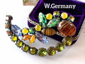 希少デザインＷ.Germanyギブレガラスヨーロッパ ヴィンテージブローチH51