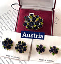 Austria ヴィンテージブローチ＆イヤリングセット9966