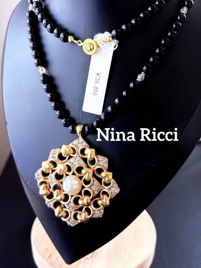 NINARICCI 大ぶりバロックリバイバルヴィンテージネックレスタグ付R131