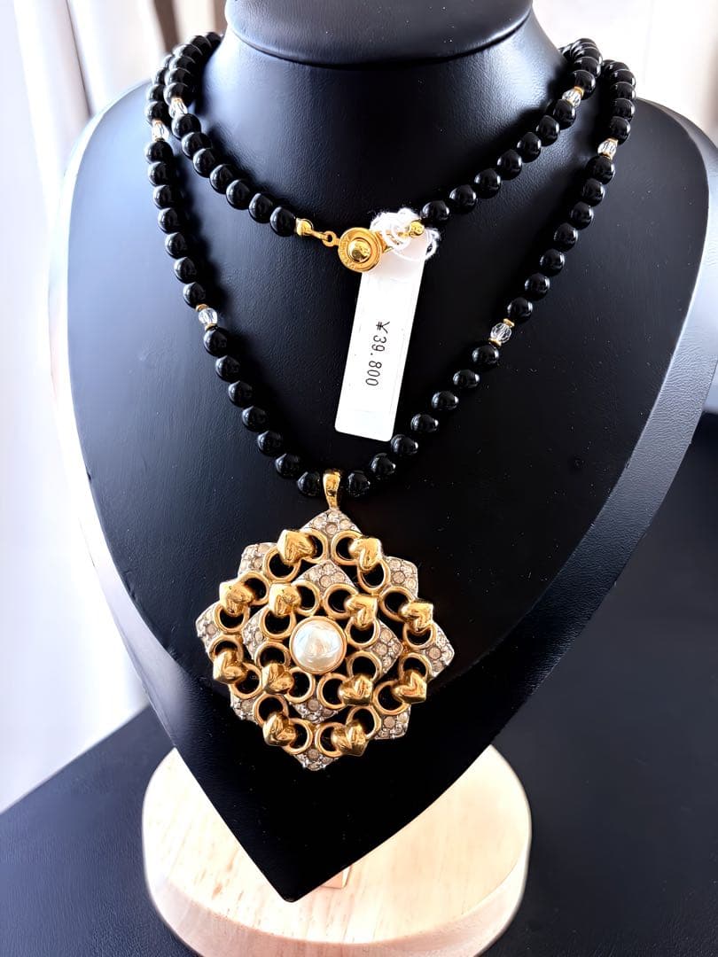 NINARICCI 大ぶりバロックリバイバルヴィンテージネックレスタグ付R131