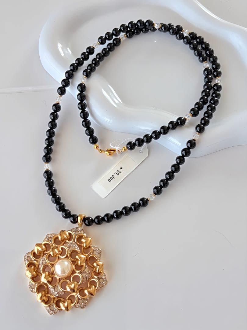 NINARICCI 大ぶりバロックリバイバルヴィンテージネックレスタグ付R131