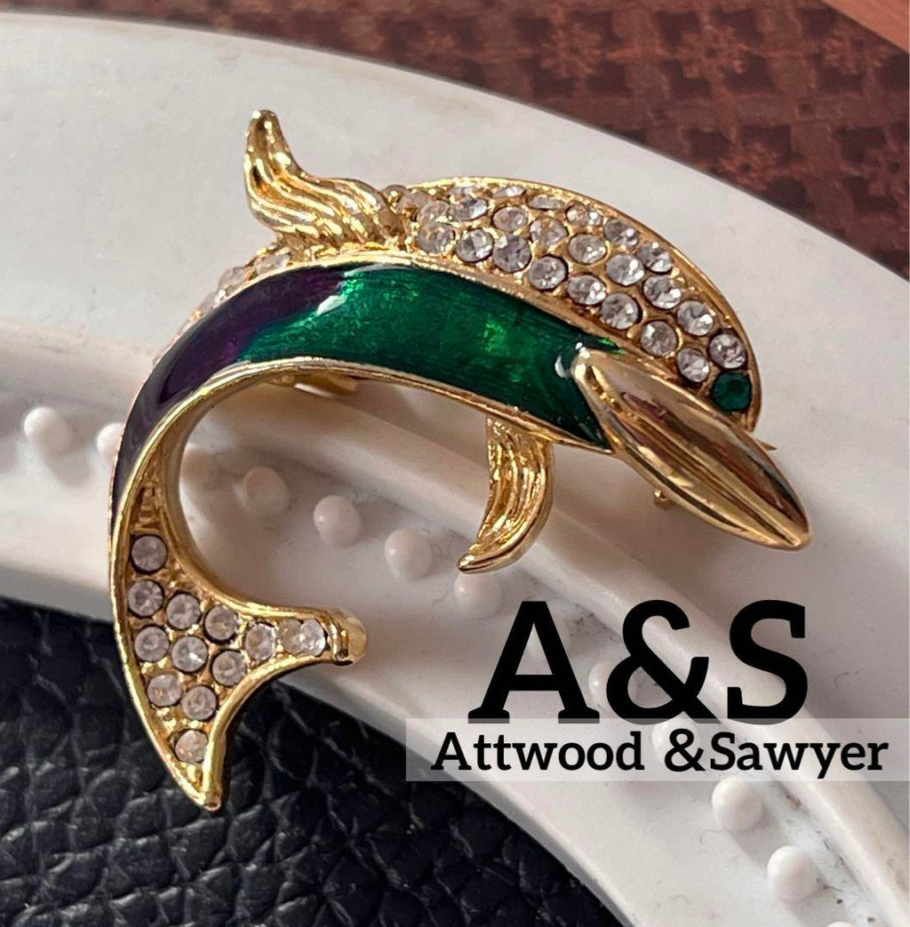 A&S Attwood ＆Sawyer ヴィンテージ ブローチ9387